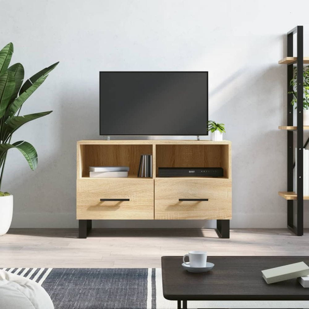 Vidaxl TV skrinka dub sonoma 80x36x50 cm spracované drevo